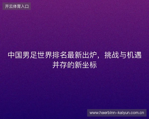 中国男足世界排名最新出炉，挑战与机遇并存的新坐标